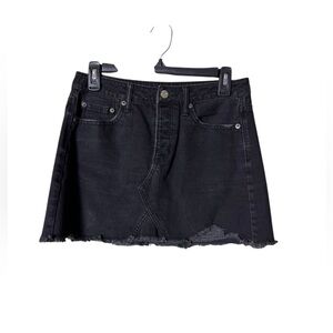 American Eagle Y2K Mini Skirt Size 4 Festival Dark Coquette‎ Black Grunge…